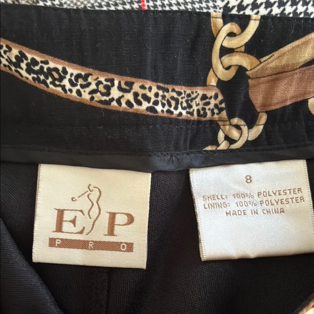 Chain Print Black Golf Skort